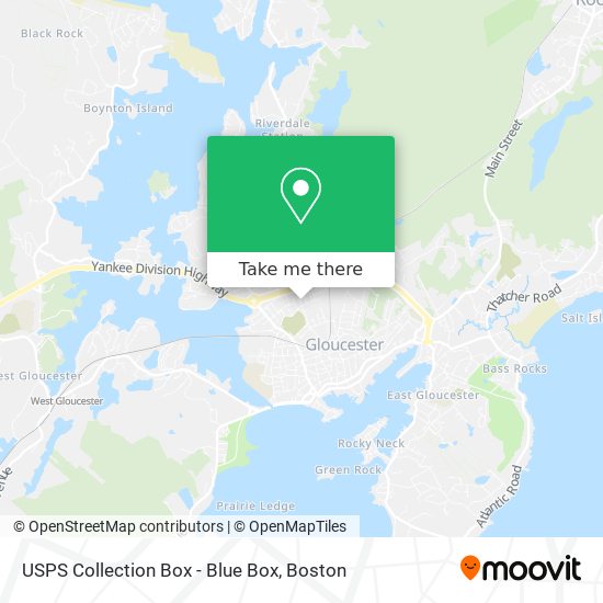 Mapa de USPS Collection Box - Blue Box