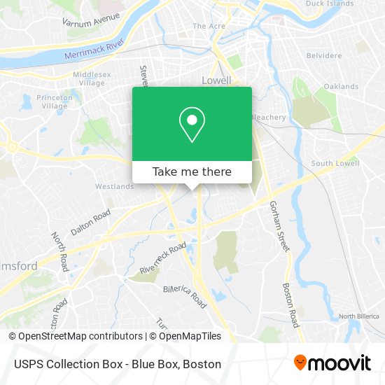 USPS Collection Box - Blue Box map