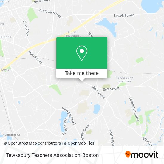 Tewksbury Teachers Association map