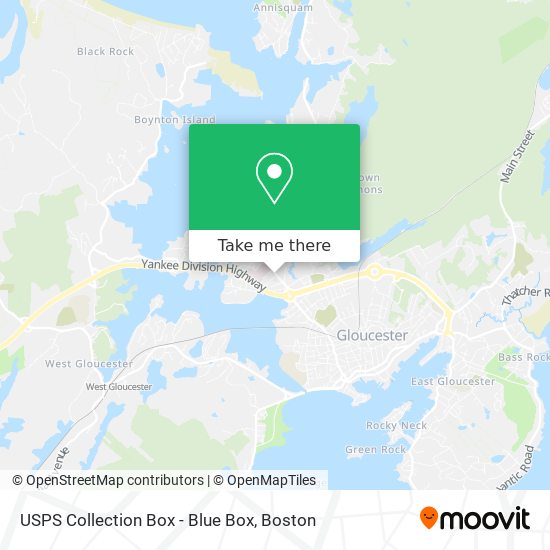 USPS Collection Box - Blue Box map