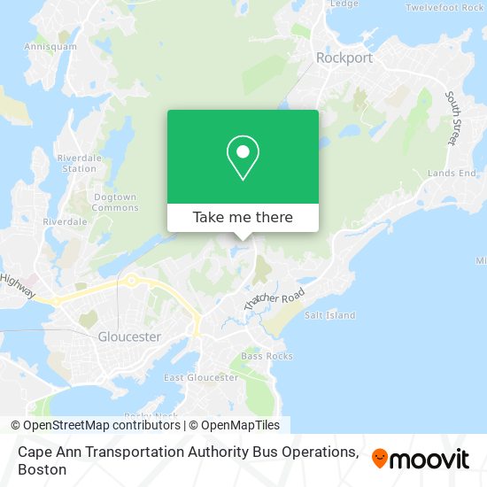 Cape Ann Transportation Authority Bus Operations map