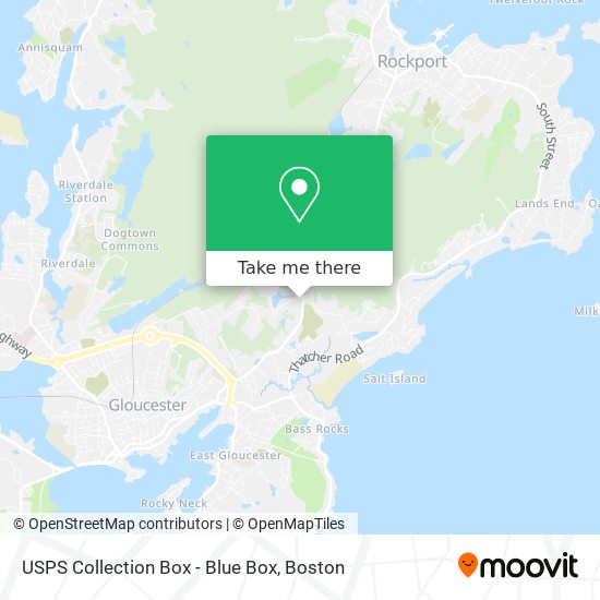 Mapa de USPS Collection Box - Blue Box