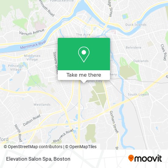 Mapa de Elevation Salon Spa