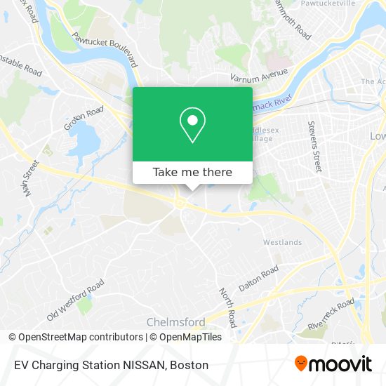 EV Charging Station NISSAN map