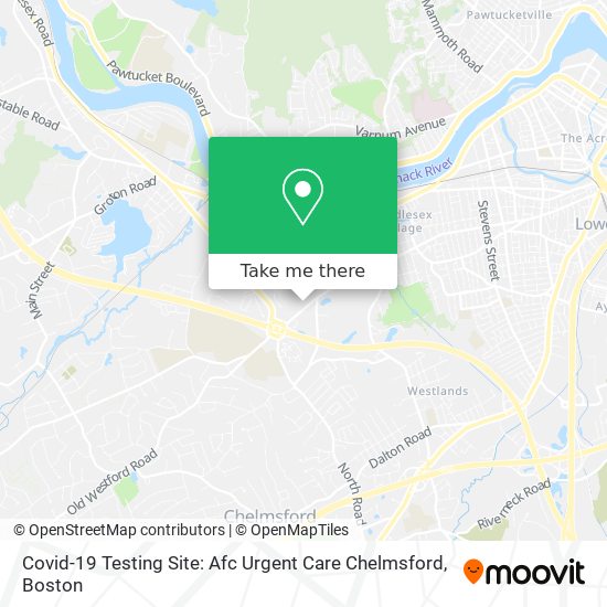 Covid-19 Testing Site: Afc Urgent Care Chelmsford map