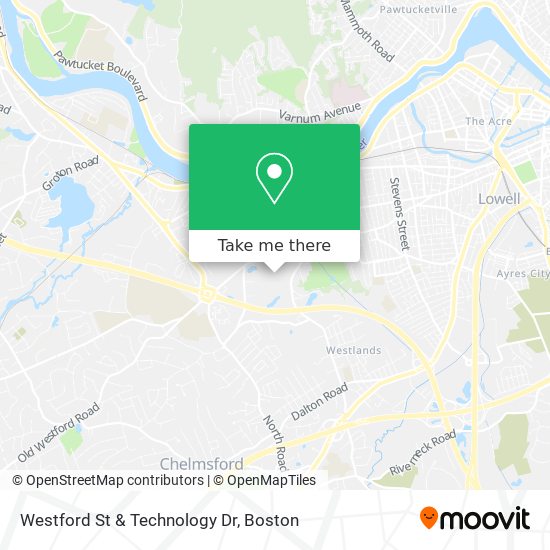 Westford St & Technology Dr map