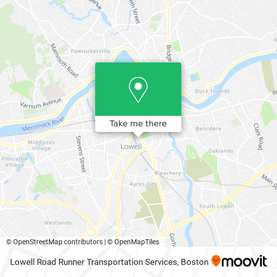 Lowell Road Runner Transportation Services map
