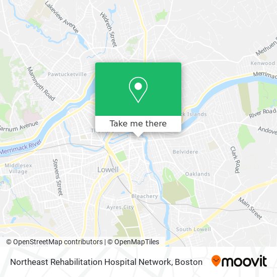 Northeast Rehabilitation Hospital Network map