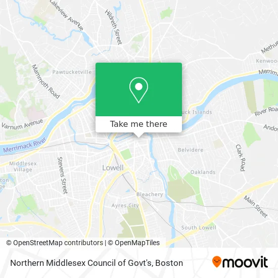 Northern Middlesex Council of Govt's map