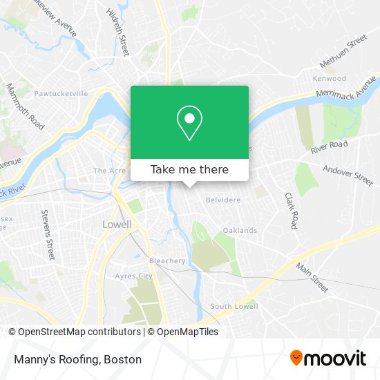 Manny's Roofing map