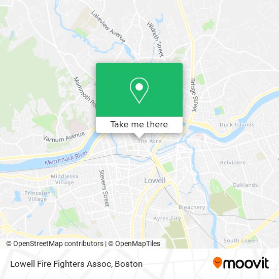 Lowell Fire Fighters Assoc map