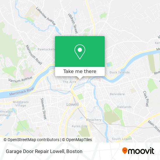 Garage Door Repair Lowell map