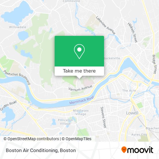Boston Air Conditioning map