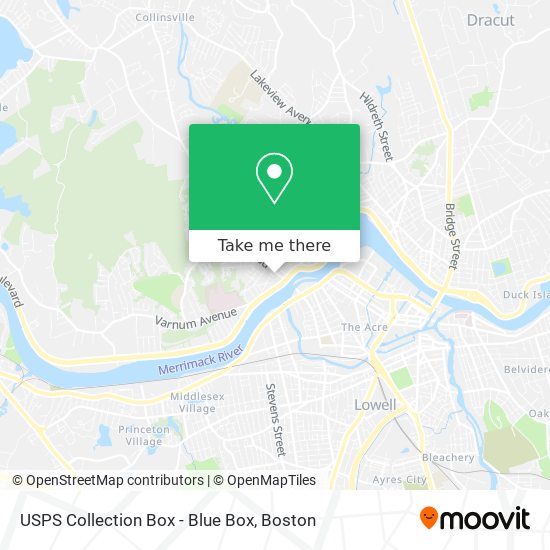 Mapa de USPS Collection Box - Blue Box