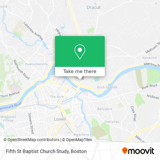 Fifth St Baptist Church Study map