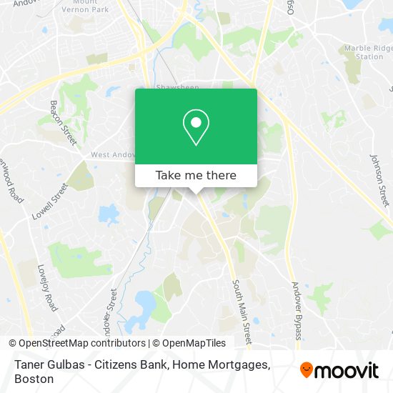 Taner Gulbas - Citizens Bank, Home Mortgages map