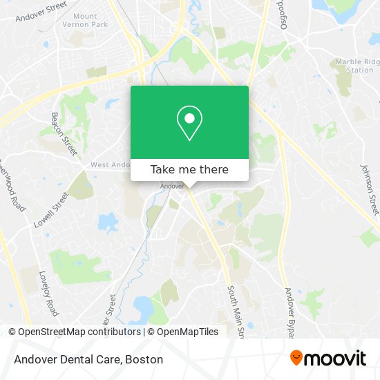 Mapa de Andover Dental Care