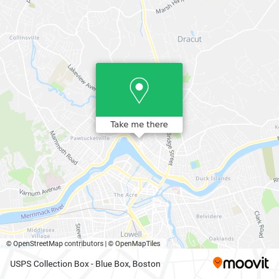 USPS Collection Box - Blue Box map