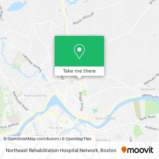 Mapa de Northeast Rehabilitation Hospital Network