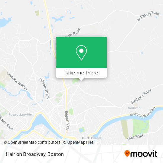 Hair on Broadway map