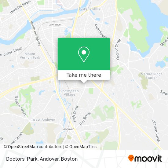 Mapa de Doctors' Park, Andover