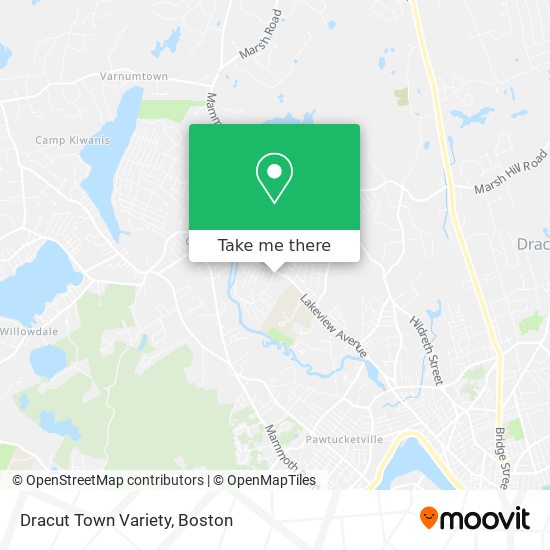 Mapa de Dracut Town Variety