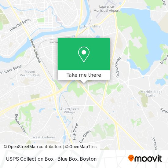 USPS Collection Box - Blue Box map