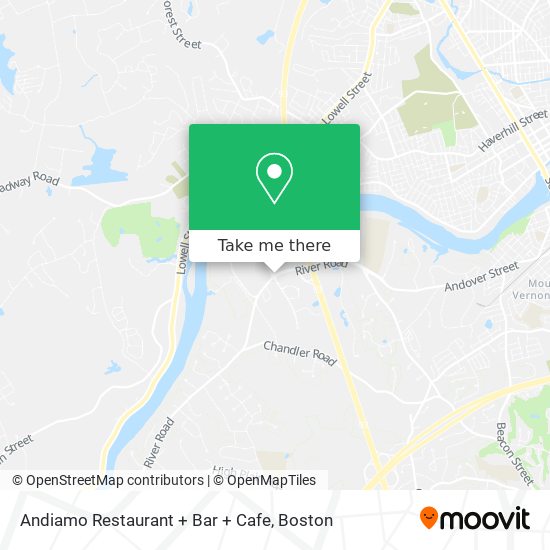 Mapa de Andiamo Restaurant + Bar + Cafe