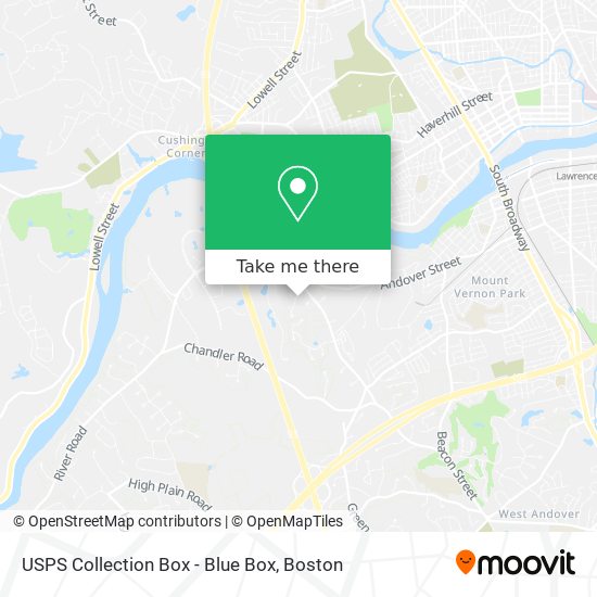 USPS Collection Box - Blue Box map