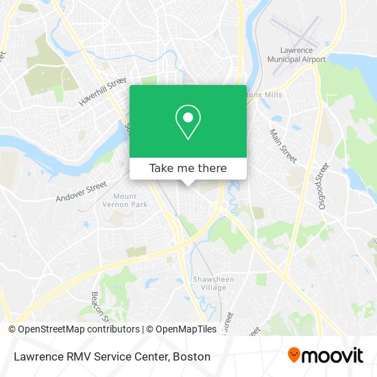 Lawrence RMV Service Center map