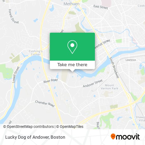 Lucky Dog of Andover map