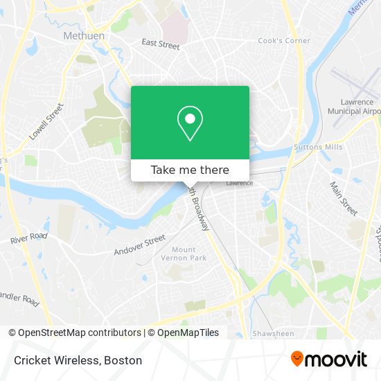 Mapa de Cricket Wireless