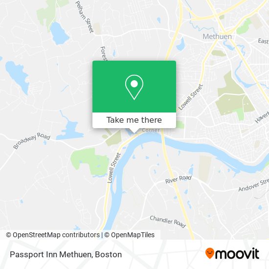 Passport Inn Methuen map