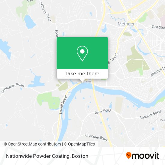 Mapa de Nationwide Powder Coating