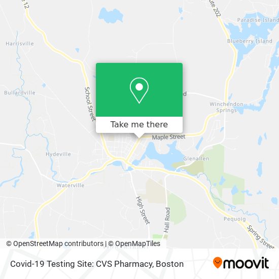 Mapa de Covid-19 Testing Site: CVS Pharmacy