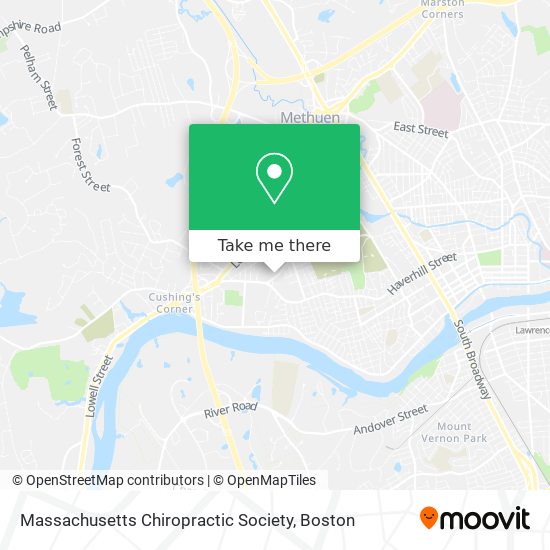 Massachusetts Chiropractic Society map