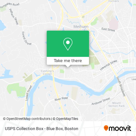 Mapa de USPS Collection Box - Blue Box