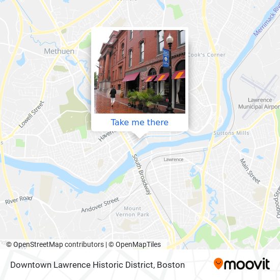 Mapa de Downtown Lawrence Historic District