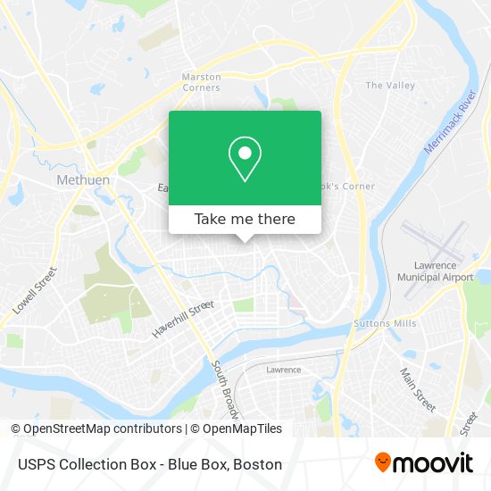 Mapa de USPS Collection Box - Blue Box