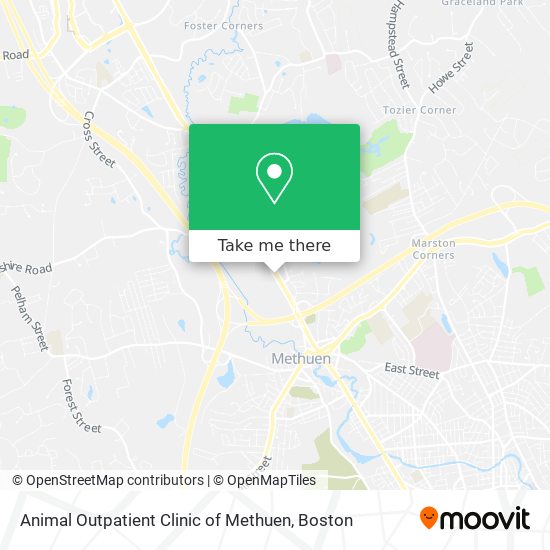 Animal Outpatient Clinic of Methuen map