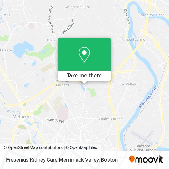 Mapa de Fresenius Kidney Care Merrimack Valley