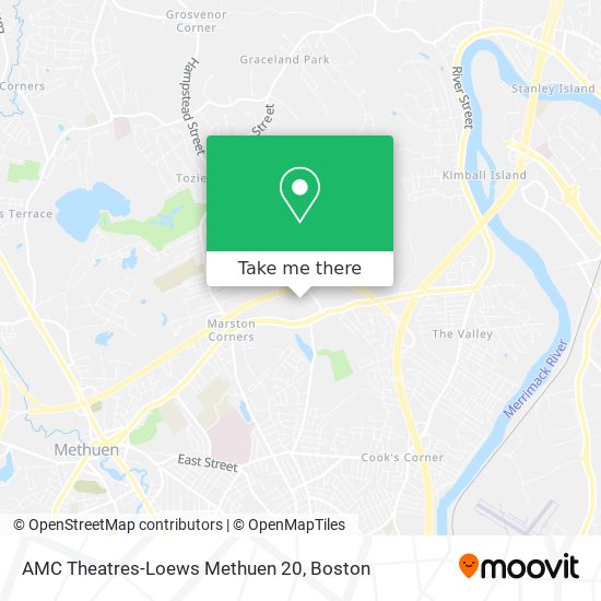 Mapa de AMC Theatres-Loews Methuen 20