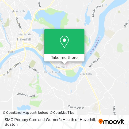 SMG Primary Care and Women's Health of Haverhill map