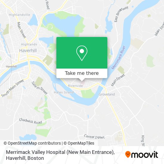 Mapa de Merrimack Valley Hospital (New Main Entrance), Haverhill