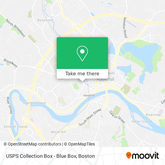 USPS Collection Box - Blue Box map