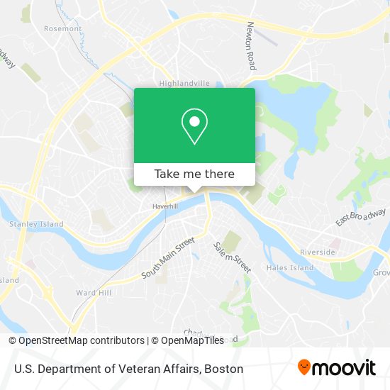 U.S. Department of Veteran Affairs map