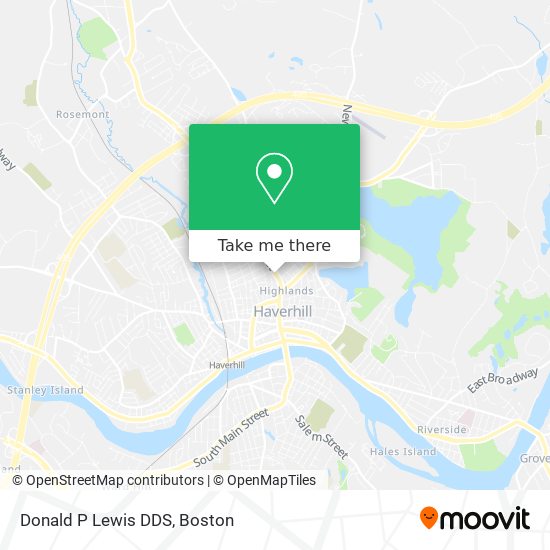 Donald P Lewis DDS map