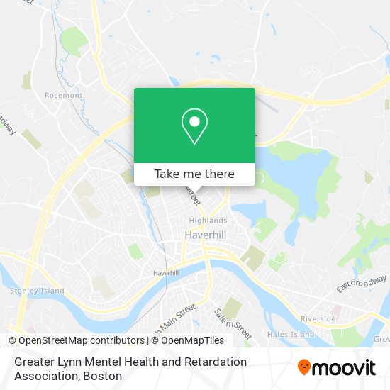 Greater Lynn Mentel Health and Retardation Association map