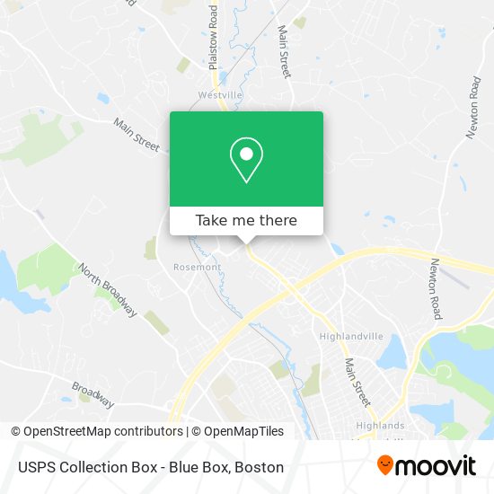 USPS Collection Box - Blue Box map