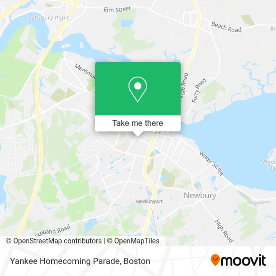 Yankee Homecoming Parade map